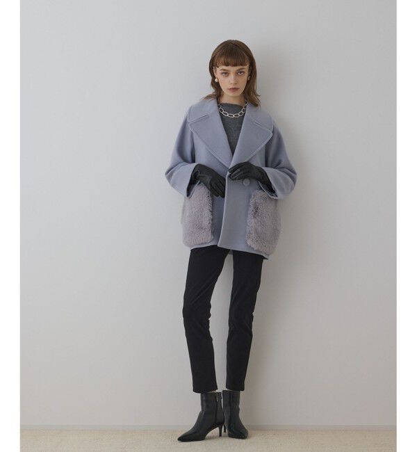 GRACE CONTINENTAL「ファーポケットピーコート」|ピーコート|