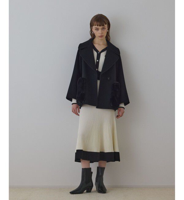 GRACE CONTINENTAL「ファーポケットピーコート」|ピーコート|