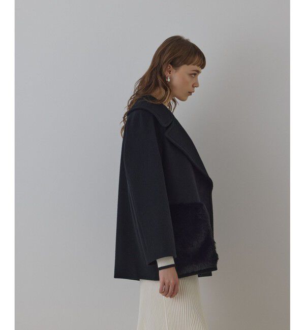 GRACE CONTINENTAL「ファーポケットピーコート」|ピーコート|