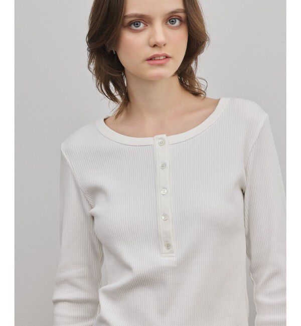 Diagram「ヘンリーネックカットトップ」|Tシャツ・カットソー|ホワイト