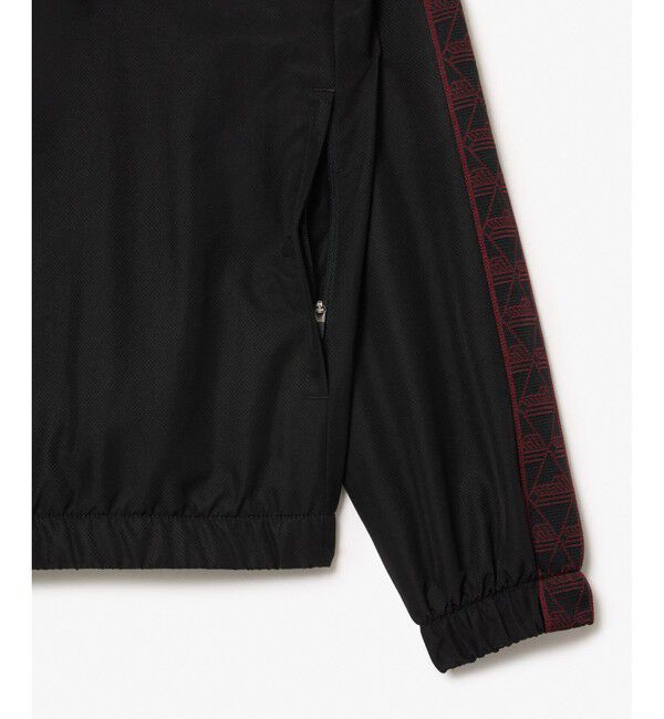 LACOSTE「撥水 スリーブテーピング ジップアップトラックフーディー / トラックジャケット」|パーカー|