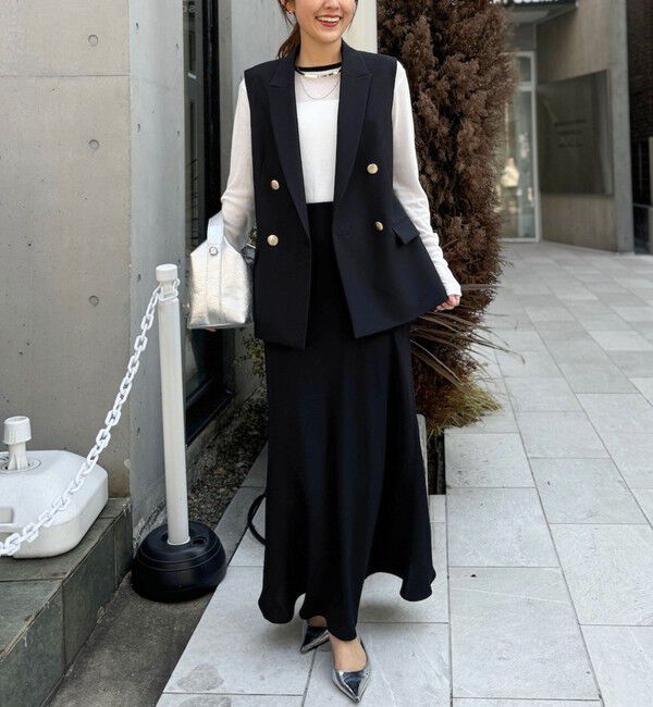 NOLLEY'S sophi「【追加】《オールシーズン対応》ウォッシャブルマットサテンナロースカート」|スカート|