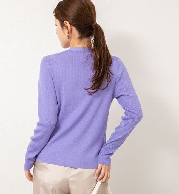 NOLLEY'S「《手洗い可能》16GマレーリブVネックカーディガン」|カーディガン|