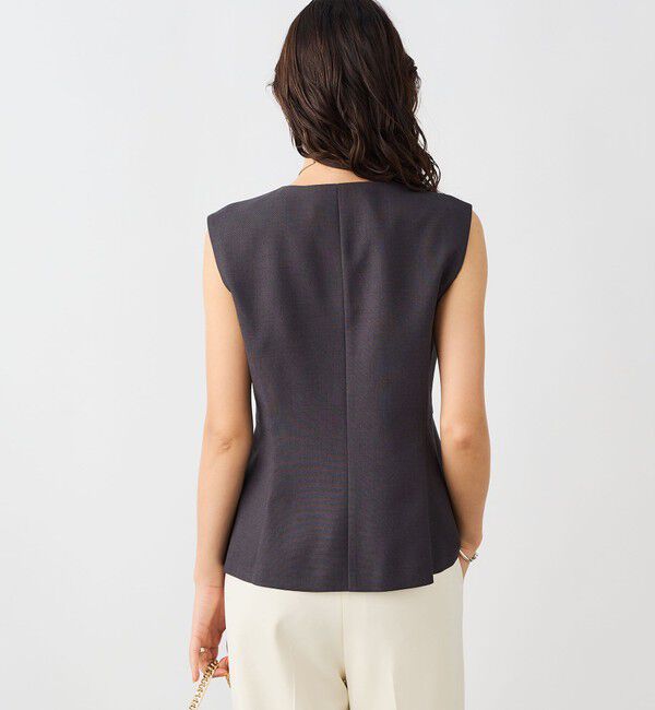 NOLLEY'S sophi「《セットアップ対応》ウォッシャブルドライシャークペプラムジレ」|ベスト・ジレ|