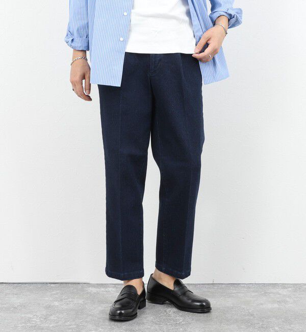 NOLLEY'S goodman「デニムストレッチ セミワイドジャスト丈PT 26SS」|チノ|インディゴブルー