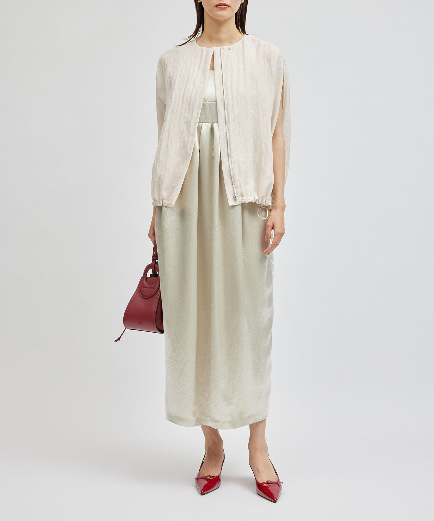 ROPE「ナイロンレーヨンバルーンケープ」|ポンチョ・ケープ|