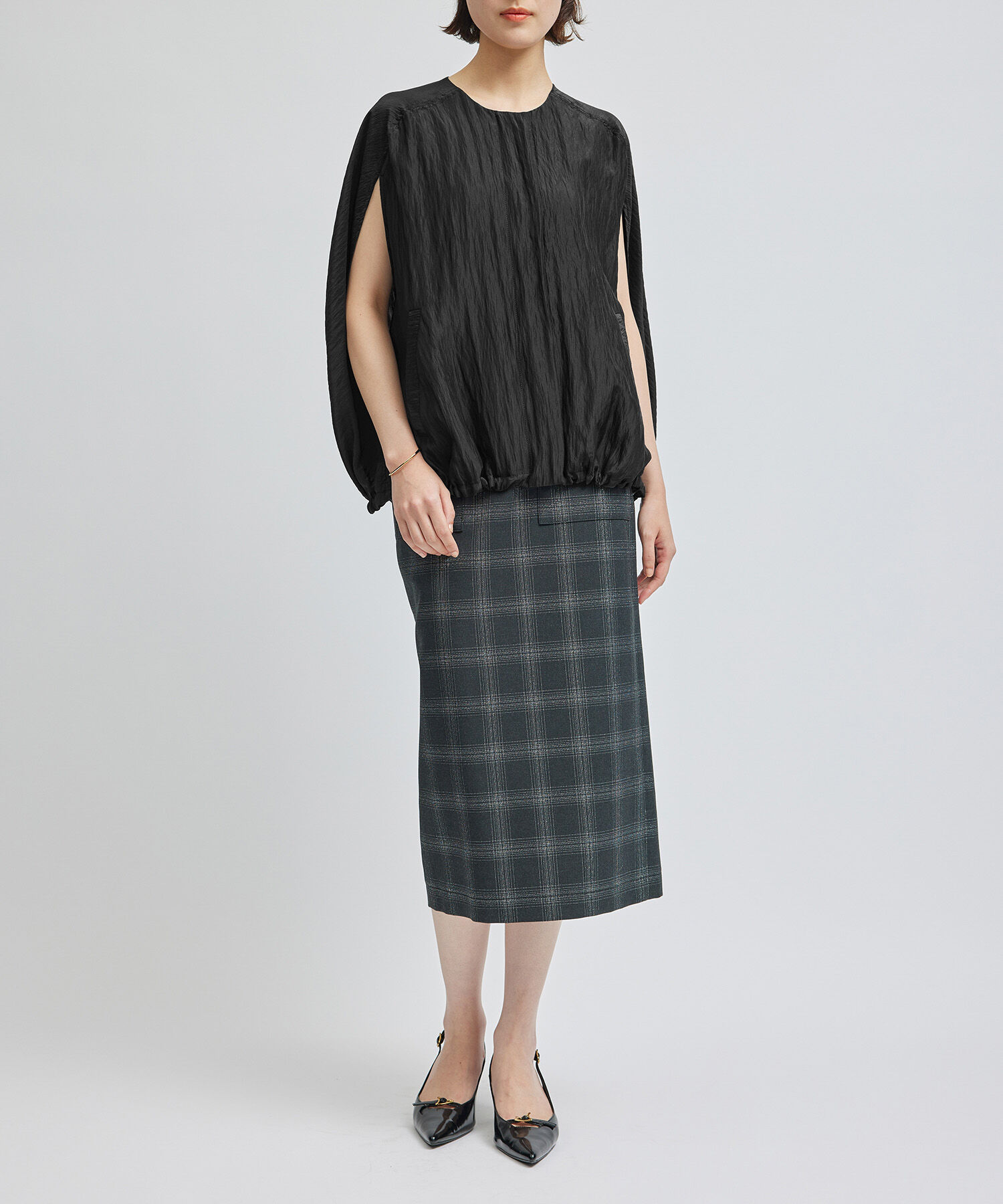 ROPE「ナイロンレーヨンバルーンケープ」|ポンチョ・ケープ|