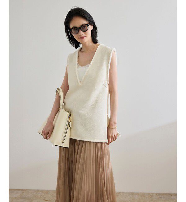 ROPE「【洗える】【WEB・一部店舗限定】サマーツイードオーバージレ」|ベスト・ジレ|