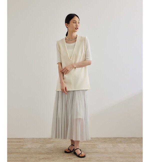 ROPE「【洗える】【WEB・一部店舗限定】サマーツイードオーバージレ」|ベスト・ジレ|