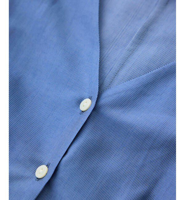 ROPE「【洗える・羽織にもなる】Vネック5分袖パフスリーブブラウス」|シャツ・ブラウス|