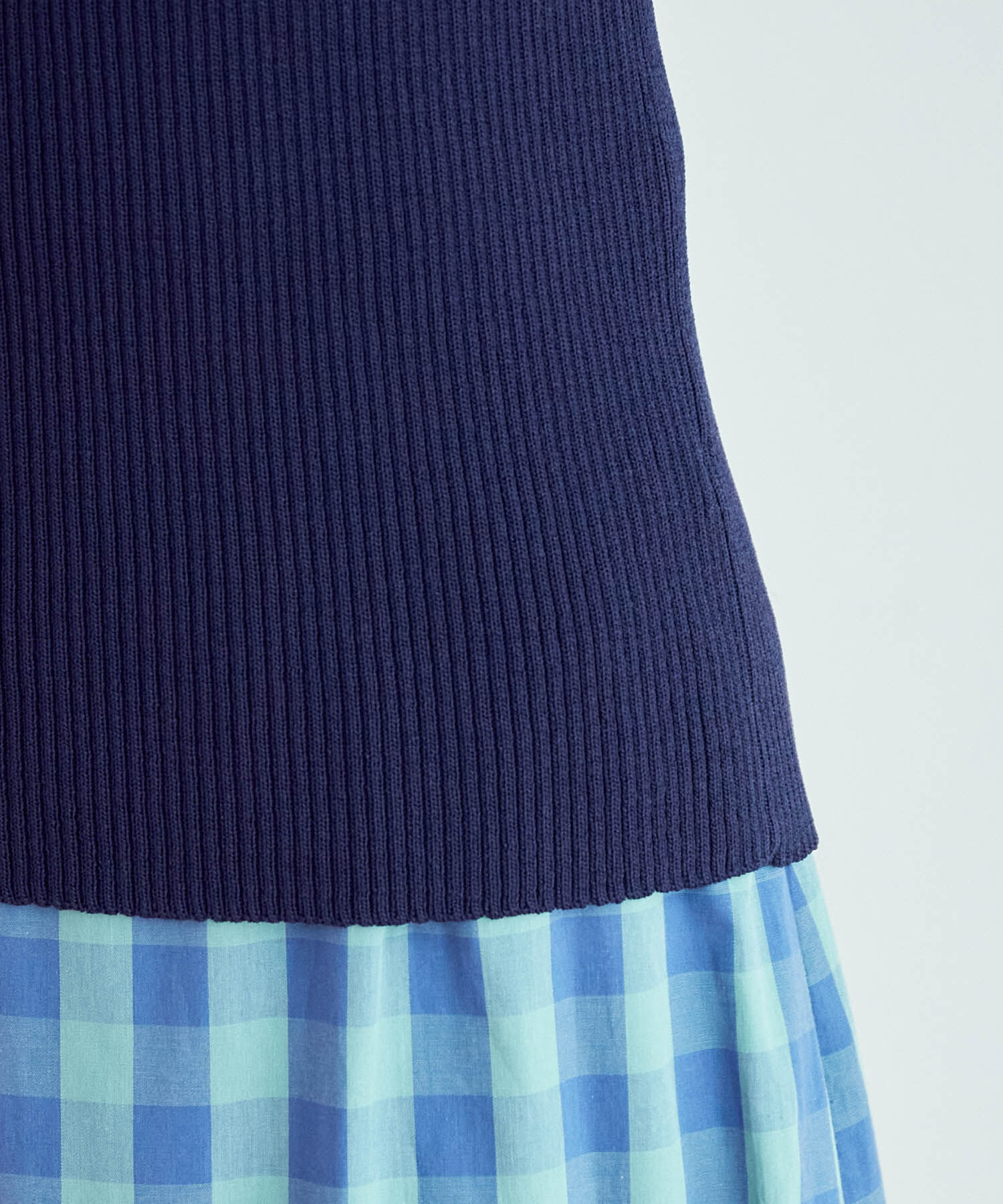 VIS「アシンメトリービッグカラーノースリーブニット【sustainable】」|Tシャツ・カットソー|