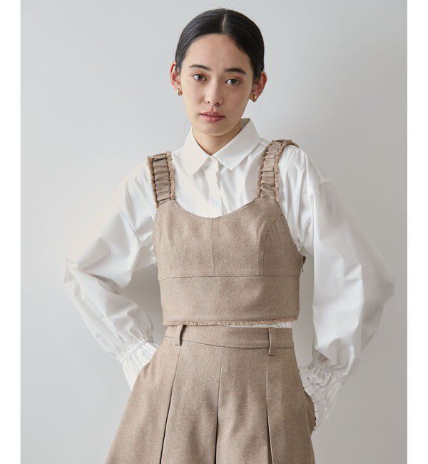 VIS「サマーツイードフリンジビスチェ」|ベスト・ジレ|