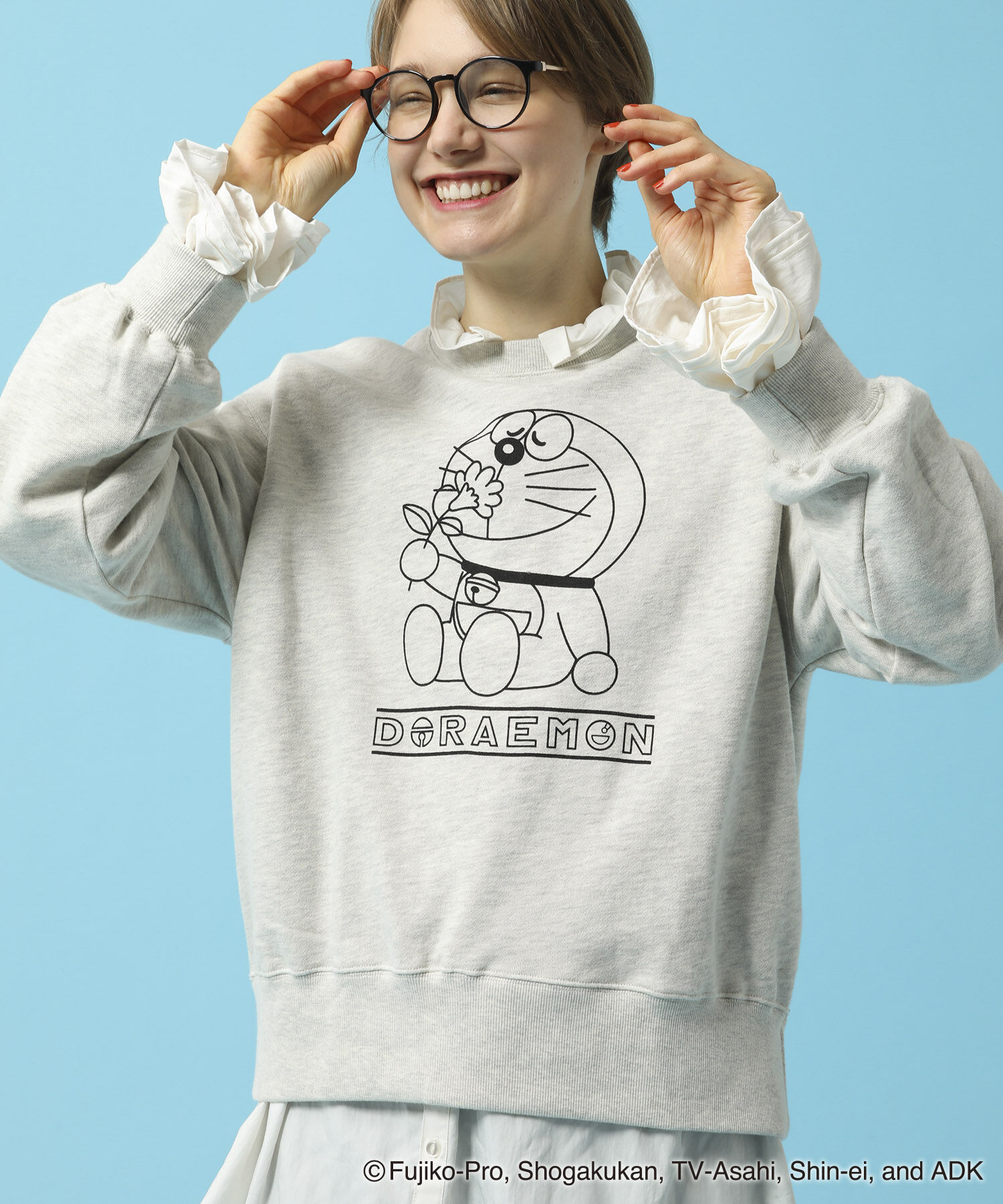 ROPE' PICNIC R「【ドラえもんコレクション】裏毛スウェット」|スウェット・ジャージ|ライトグレー(08)