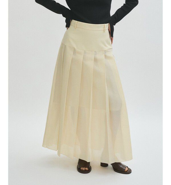 ADAM ET ROPE'「シアーオーガンジープリーツスカート」|スカート|