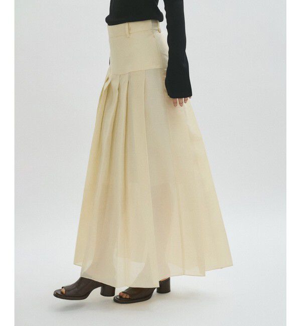 ADAM ET ROPE'「シアーオーガンジープリーツスカート」|スカート|