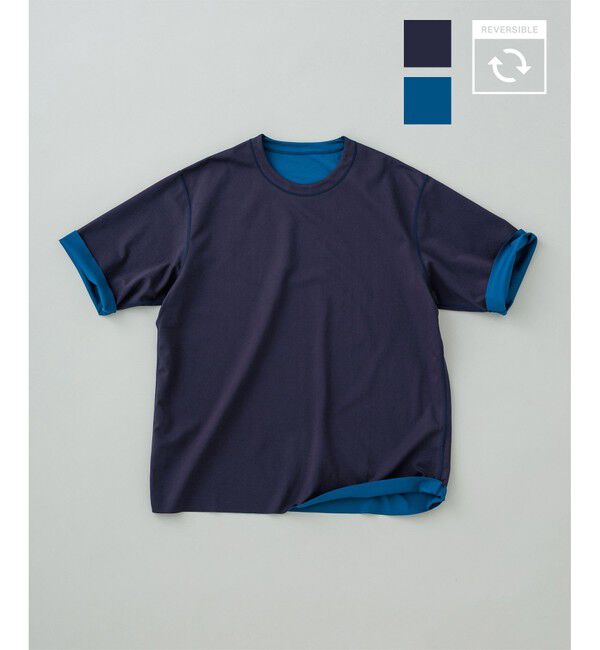 ADAM ET ROPE'「リバーシブル スムース Tシャツ」|Tシャツ・カットソー|ネイビー(40)