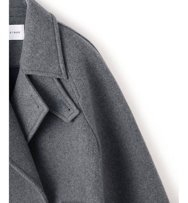 ADAM ET ROPE'「ウールボンディングミドルコート」|ステンカラーコート|