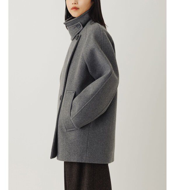 ADAM ET ROPE'「ウールボンディングミドルコート」|ステンカラーコート|