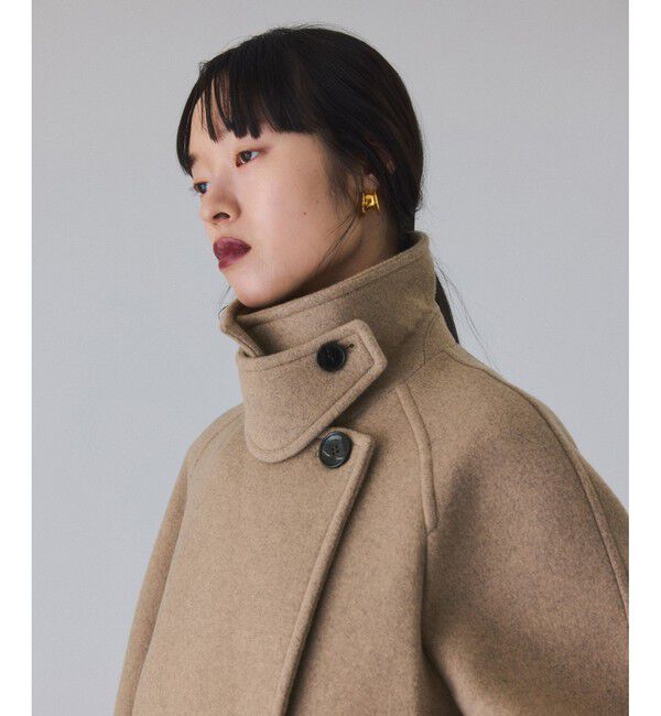 ADAM ET ROPE'「ウールボンディングミドルコート」|ステンカラーコート|