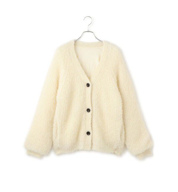ADAM ET ROPE'「モヘヤウールニットカーディガンブルゾン」|カーディガン|