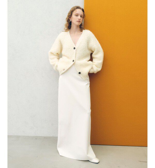 ADAM ET ROPE'「モヘヤウールニットカーディガンブルゾン」|カーディガン|