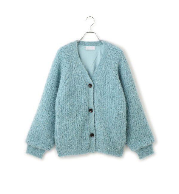 ADAM ET ROPE'「モヘヤウールニットカーディガンブルゾン」|カーディガン|