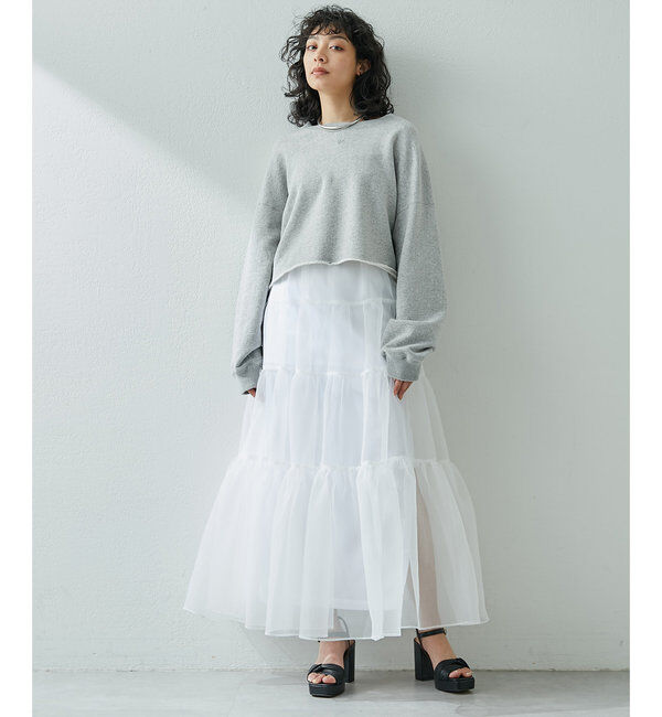  「オーガンジーボリュームスカート」|スカート|
