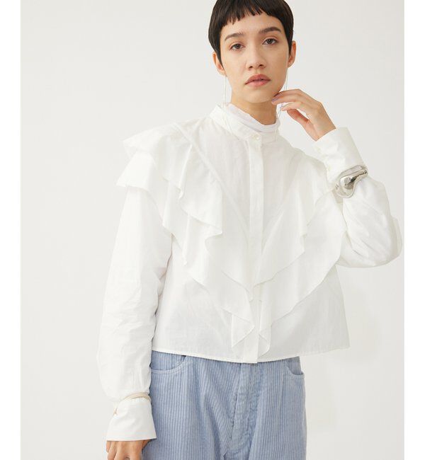 THE PAUSE「【THE PAUSE】フリルショートシャツ」|シャツ・ブラウス|