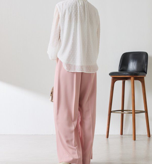  「《マイナス3kg見え/サイズ展開豊富》ジャージワイドパンツ」|スラックス|