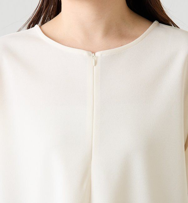  「袖シアー切替ジョーゼットロンT」|Tシャツ・カットソー|