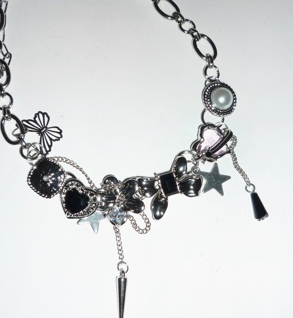  「ミックスモチーフネックレス」|ネックレス|シルバー