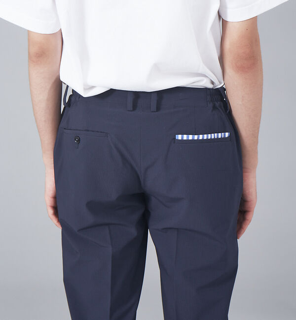 ABAHOUSE「TERAX COOL ストレッチ テーパード イージーパンツ」|スラックス|