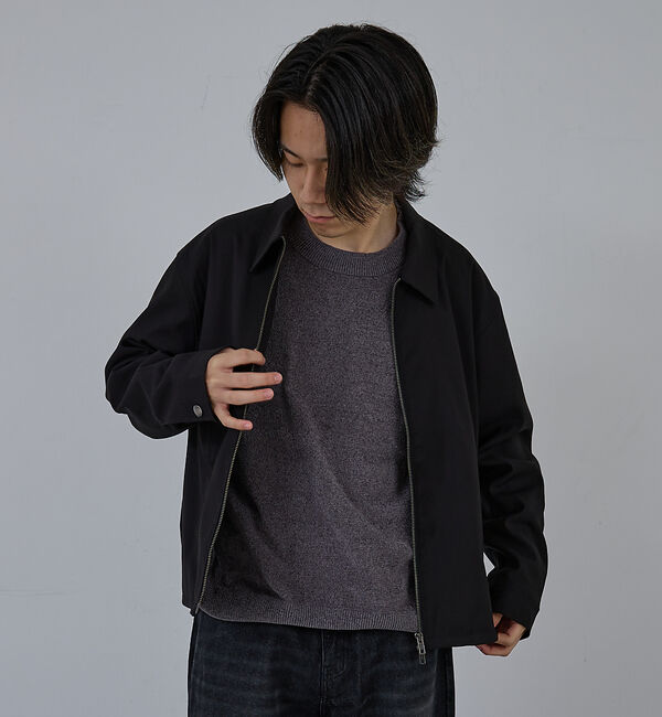 ABAHOUSE「【AH ABAHOUSE】クロップド ダブルジップアップブルゾン」|ブルゾン・スタジャン|