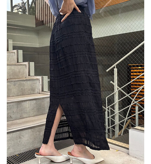 Rouge vif「【一部店舗限定】シャーリングタイトスカート」|スカート|