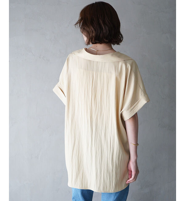 qualite「ウエストタックスキッパー半袖シャツ」|シャツ・ブラウス|