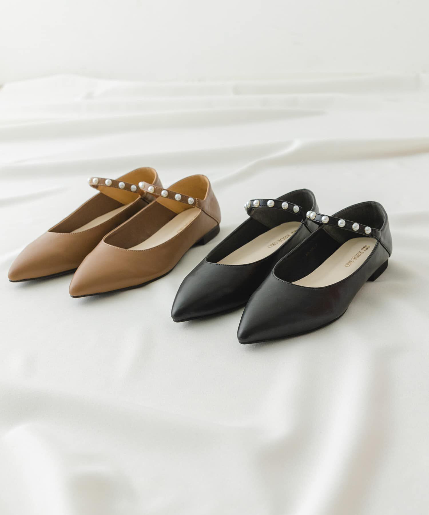 RODE SKO「パール付きポインテッドパンプス」|パンプス|