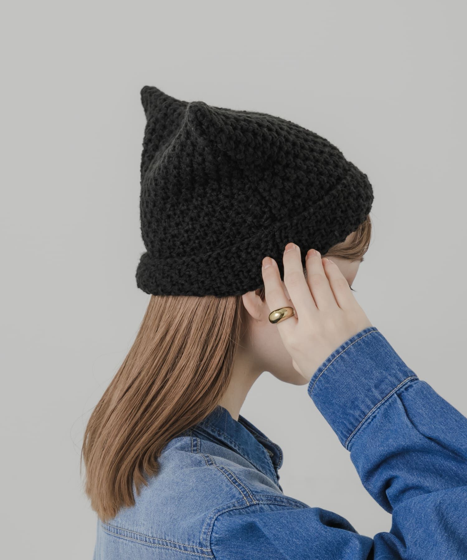 SMELLY「ネコミミワッチキャップ」|ニット帽|