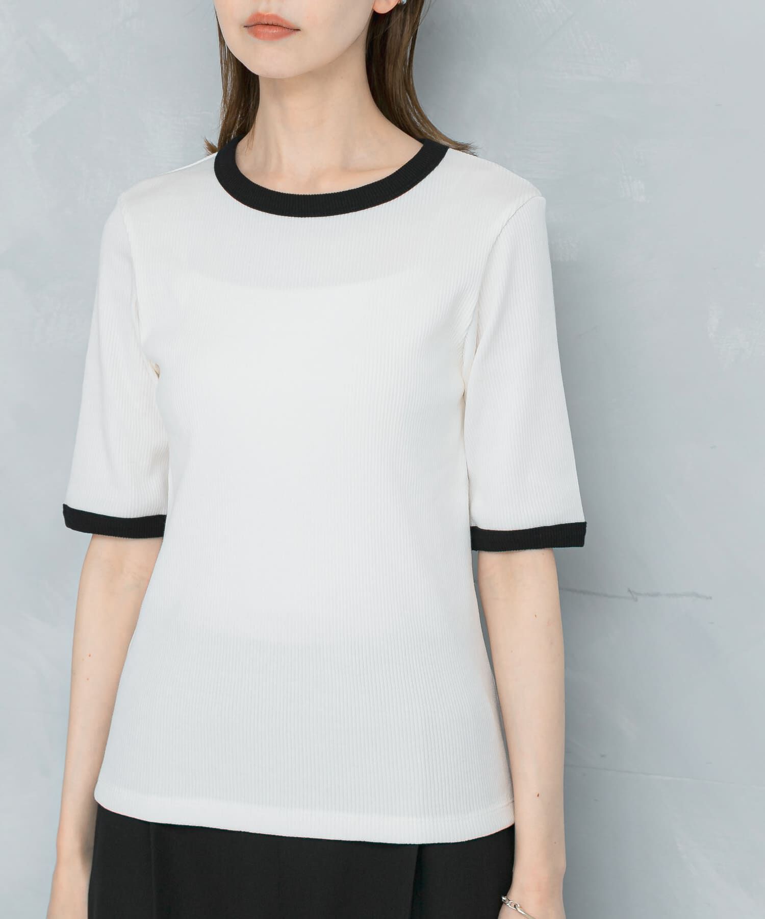 URBAN RESEARCH ROSSO「バイカラーコンパクトリブTシャツ」|Tシャツ・カットソー|