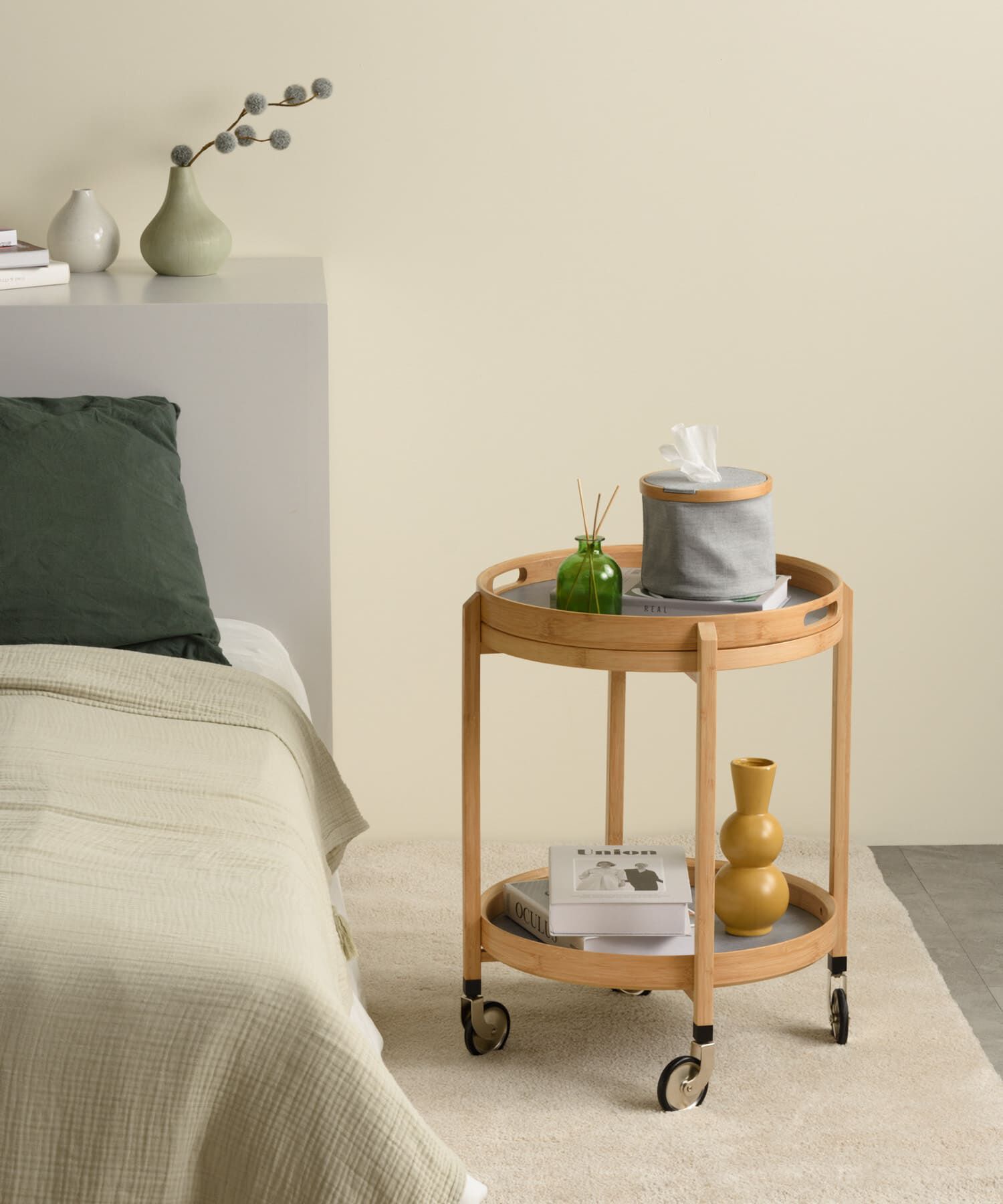 URBAN RESEARCH DOORS「Gudee　ROCA 2tier bar cart round」|その他|ナチュラル