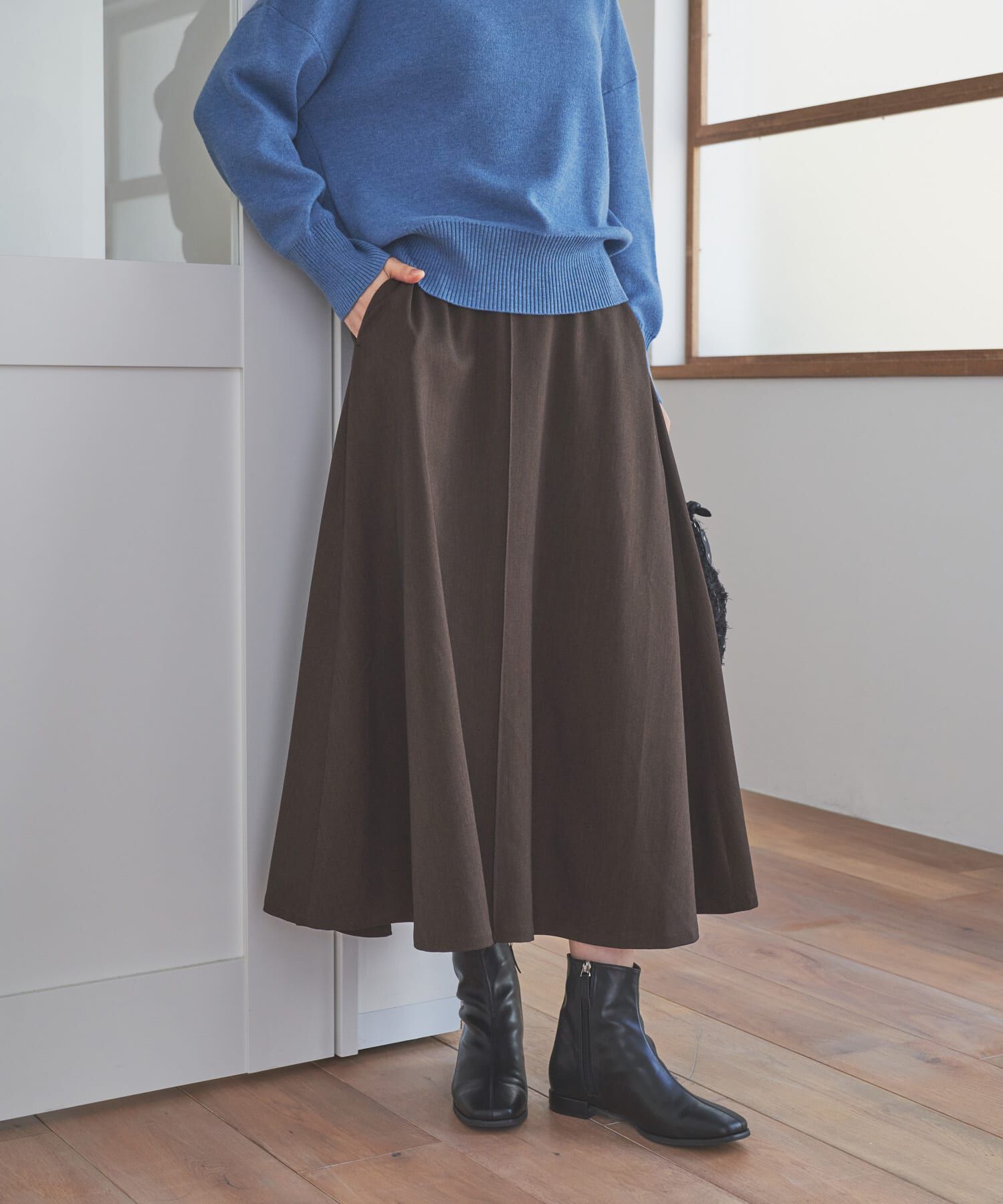 URBAN RESEARCH DOORS「『仁村紗和さん着用』『UR TECH』完声フレアスカート」|スカート|