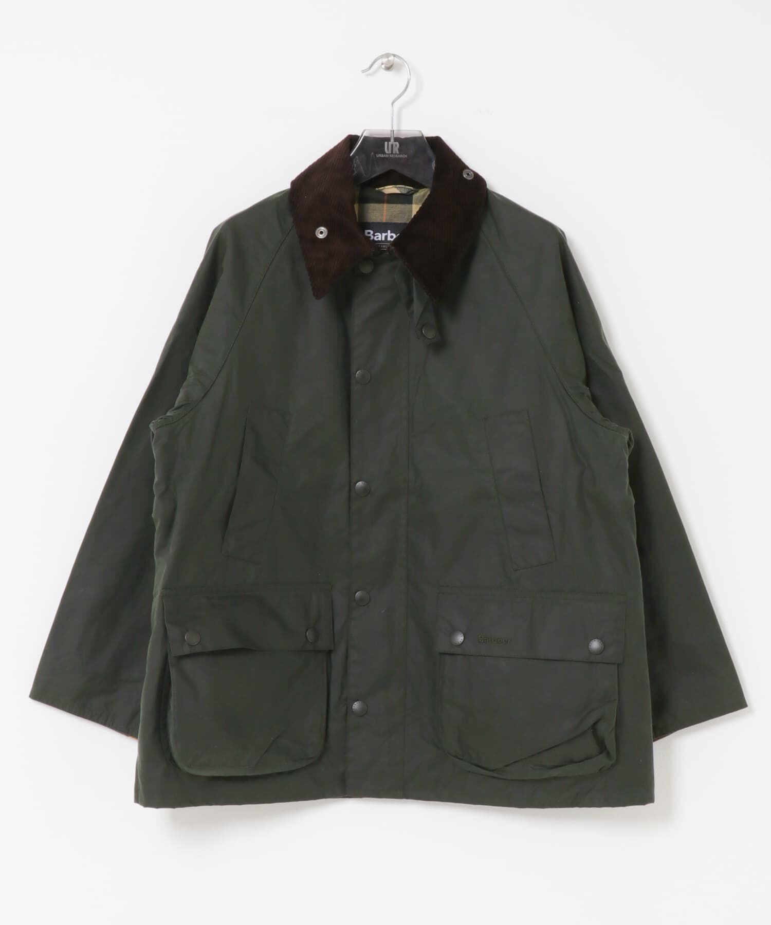 URBAN RESEARCH「Barbour　OS BEDALE WAX JACKET」|ノーカラーコート|