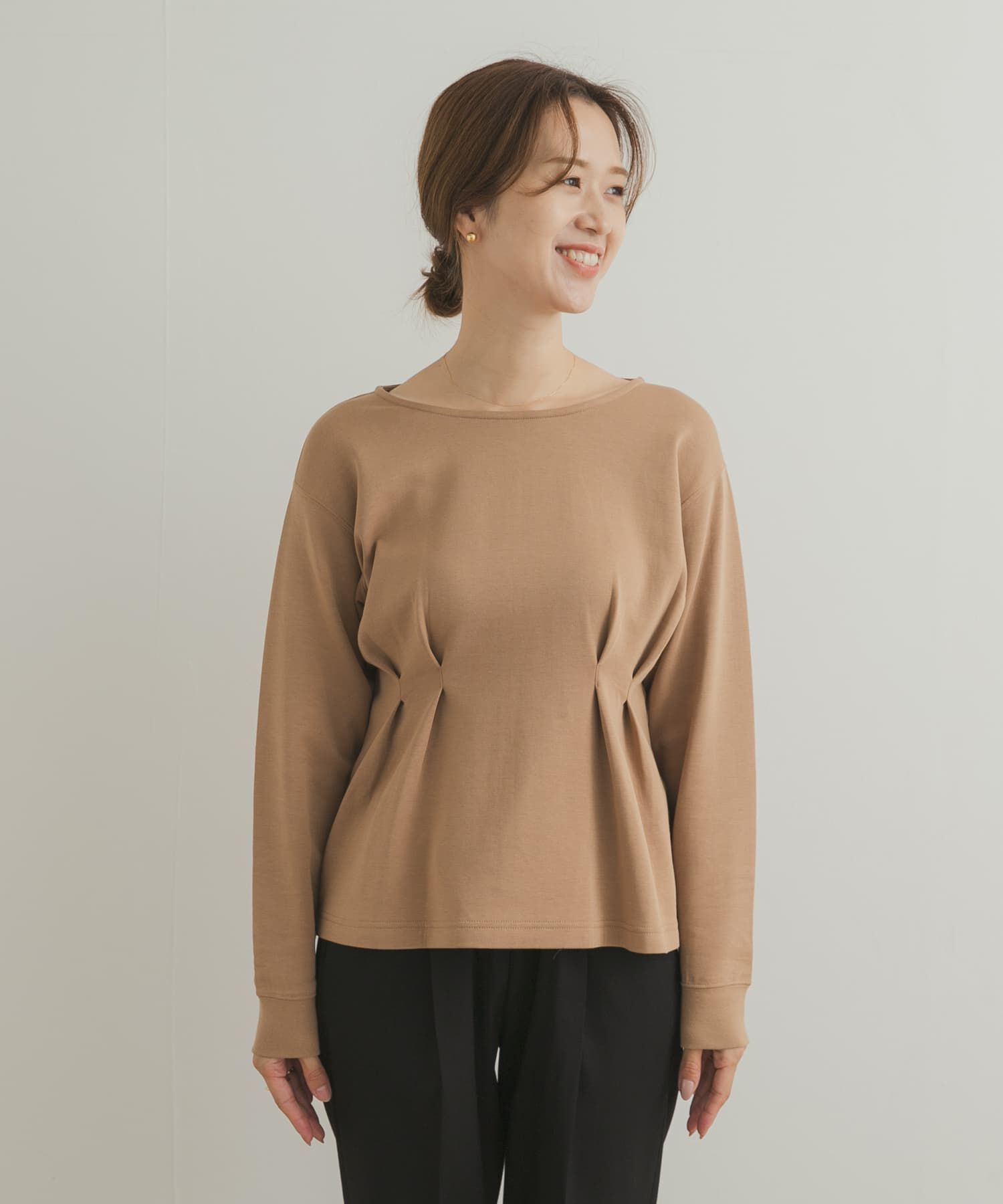 URBAN RESEARCH DOORS「ライトダンボールウエストタックプルオーバー」|Tシャツ・カットソー|