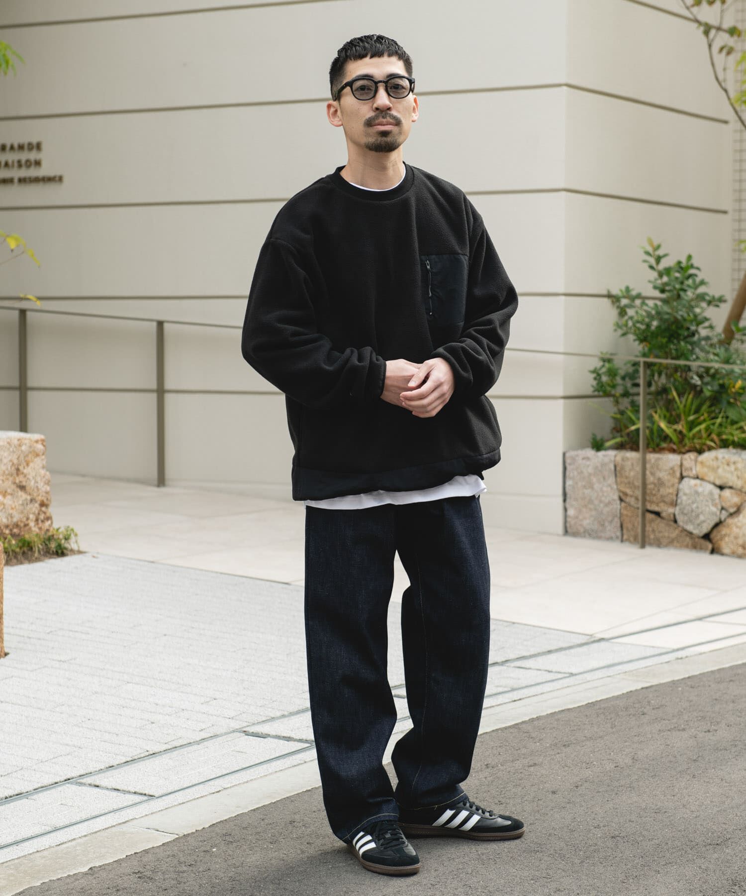 URBAN RESEARCH DOORS「ナイロン ドッキング フリースプルオーバー」|Tシャツ・カットソー|