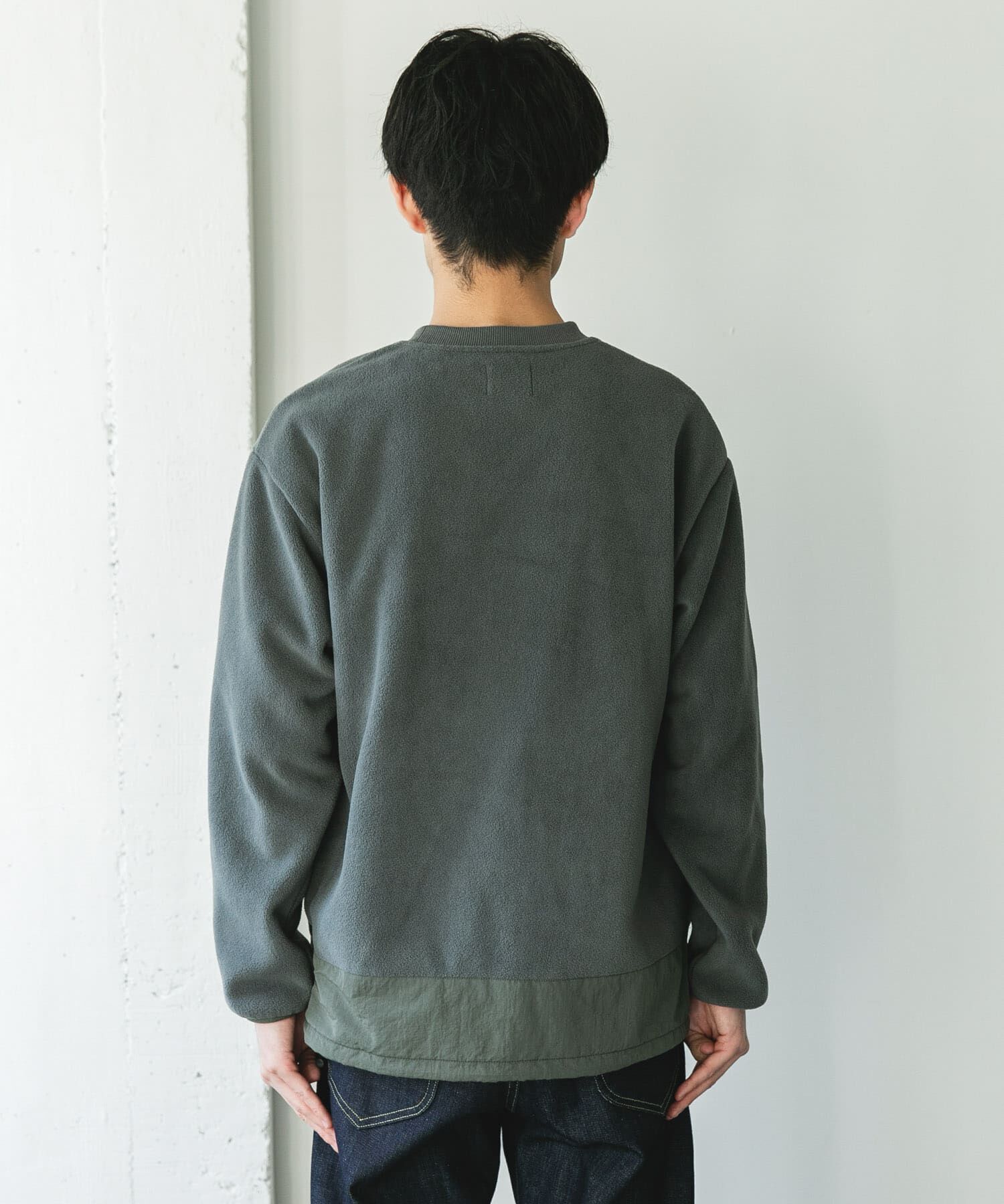 URBAN RESEARCH DOORS「ナイロン ドッキング フリースプルオーバー」|Tシャツ・カットソー|