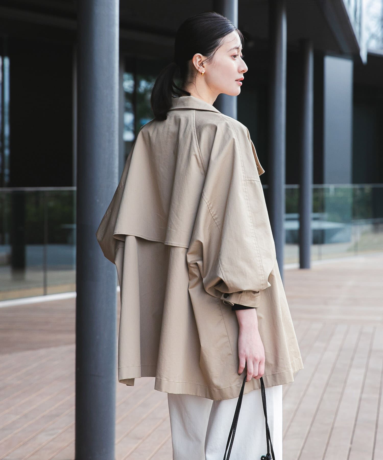 URBAN RESEARCH「スタンドカラーミドル丈トレンチコート」|トレンチコート|