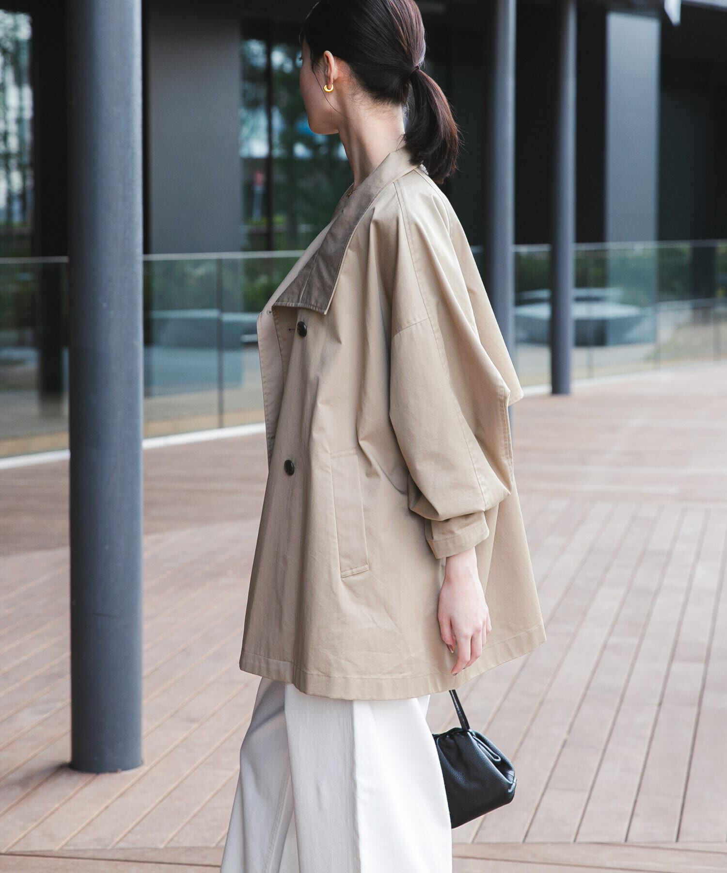 URBAN RESEARCH「スタンドカラーミドル丈トレンチコート」|トレンチコート|