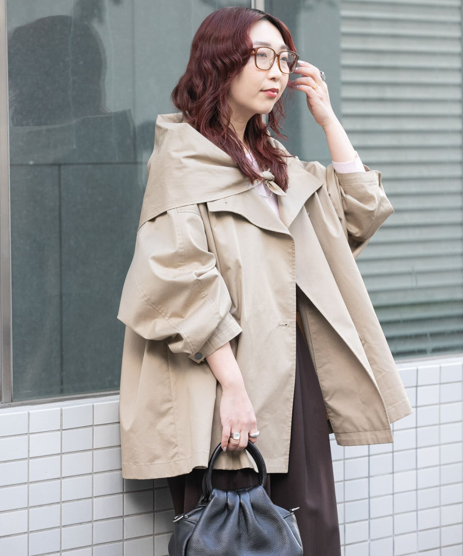 URBAN RESEARCH「スタンドカラーミドル丈トレンチコート」|トレンチコート|