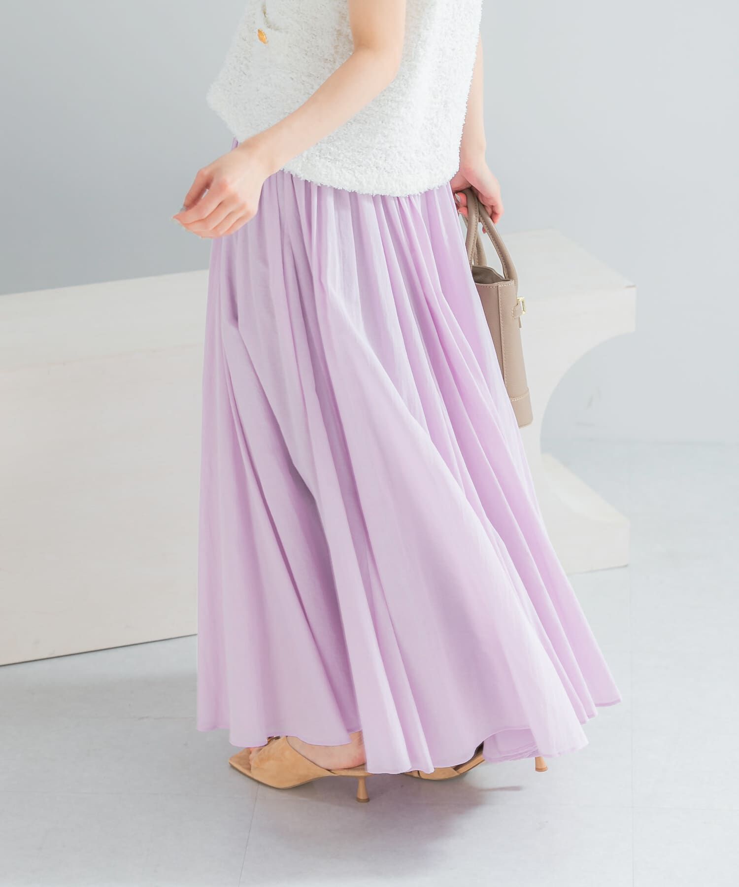 URBAN RESEARCH ROSSO「コットンボリュームマキシスカート」|スカート|