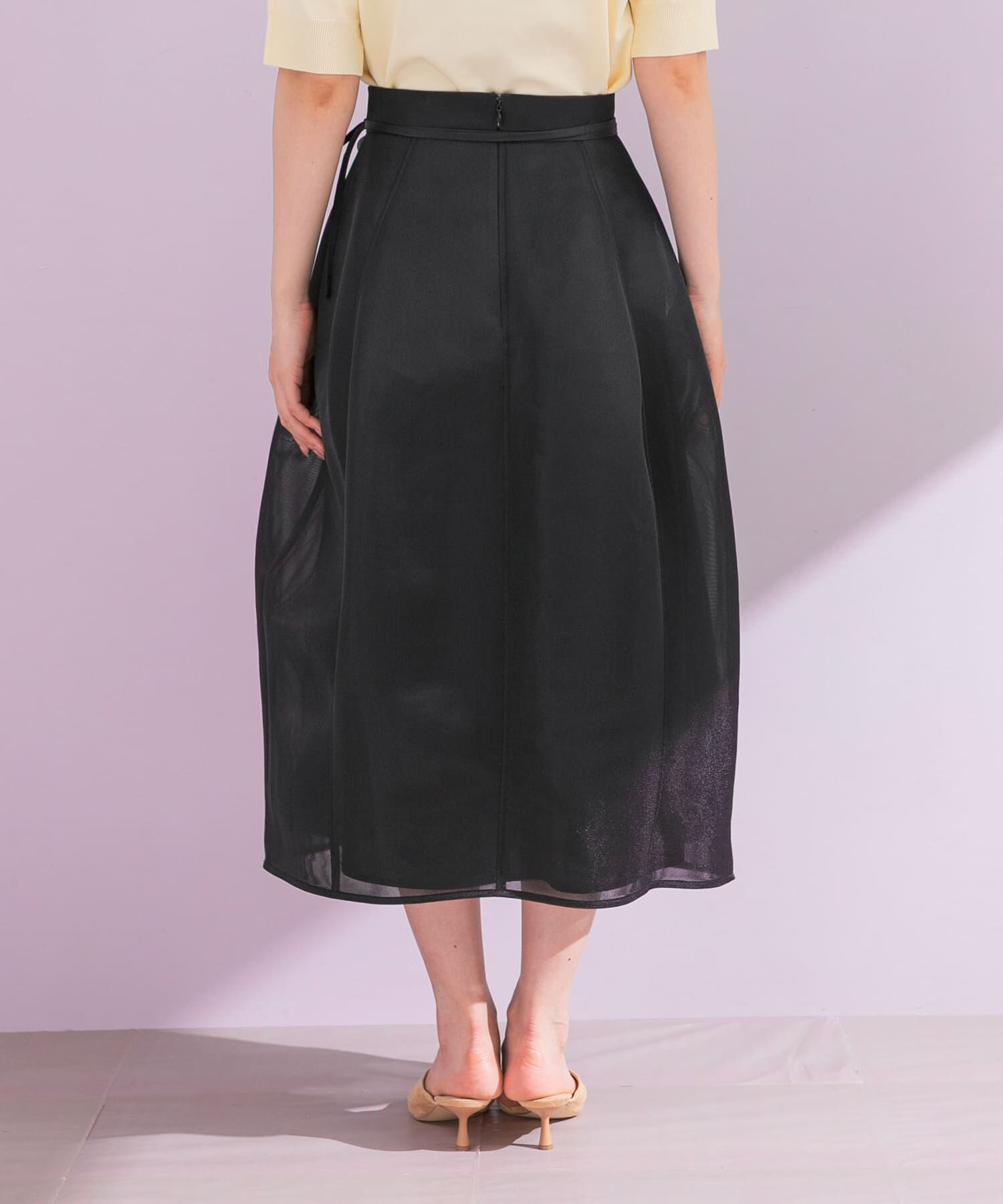 URBAN RESEARCH ROSSO「フラワーベルト付シアーダンボールスカート」|スカート|