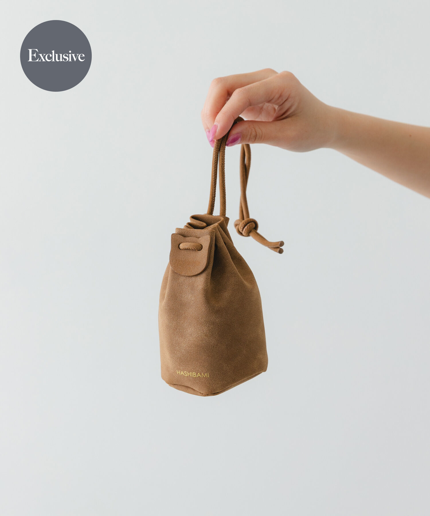 RODE SKO「『別注』Hashibami&times;RODESKO　スエードバッグチャーム」|チャーム・キーホルダー|キャメル